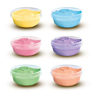 SES Creative - 00397 - Pastel Vingerverf - Zachte kleuren - 6 potjes x45ml