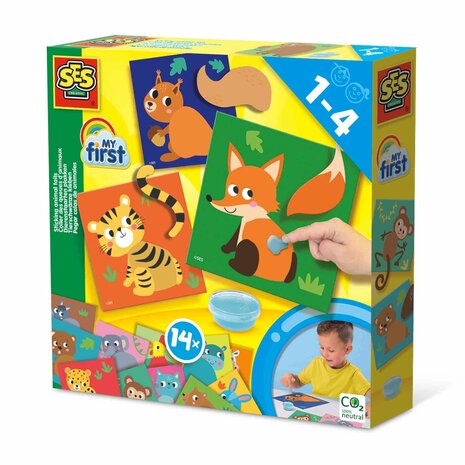 SES Meine ersten - Tierschwänze Klebeset für Kinder ab 1 Jahr