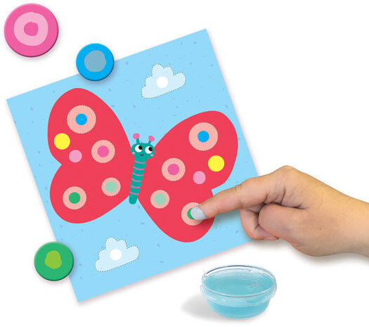 SES Creative My First - 3 in 1 Fingerpainting, colouring and sticking shapes