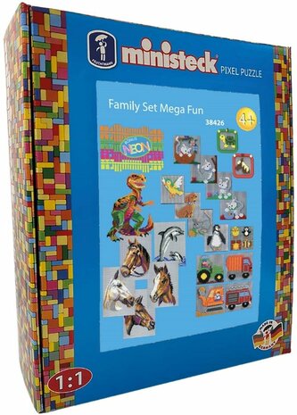 Feuchtmann - ministeck Familieset Mega Fun 4000 Neon
