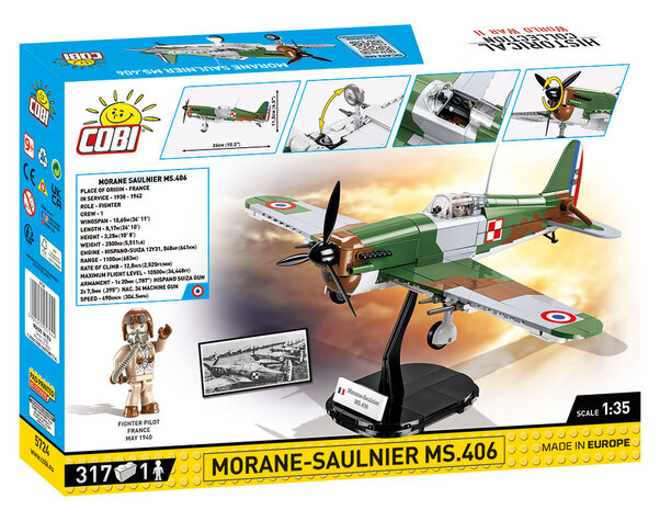 Cobi WW2 5724 - Morane Saulnier MS.406
