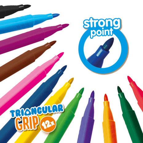 SES Colour by numbers - Triangular grip colouring pens
