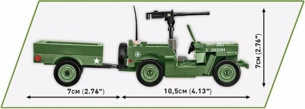 COBI 2297 WILLYS MB & Trailer