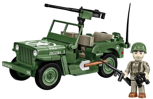 COBI 2296 WILLYS MB & M2 GUN