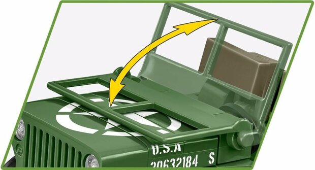 COBI 2296 WILLYS MB & M2 GUN