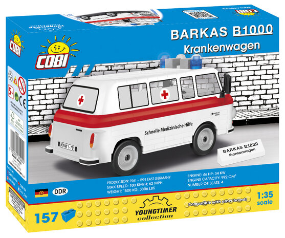 COBI 24595 - Barkas B1000 Ziekenauto