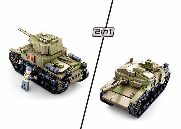 Sluban Middel grote Italiaanse Tank 2in1