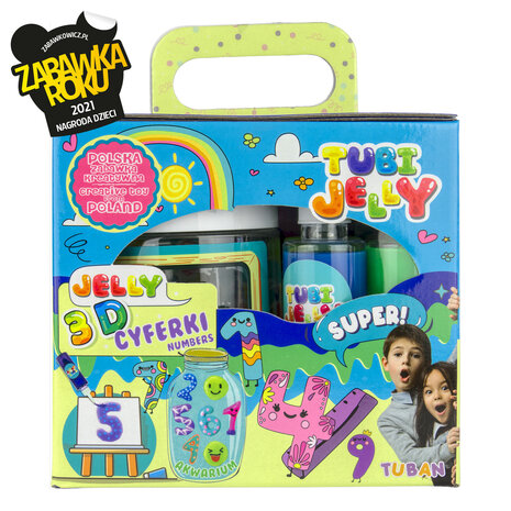 Tuban - Tubi Jelly set met 6 kleuren en klein aquarium – Nummers