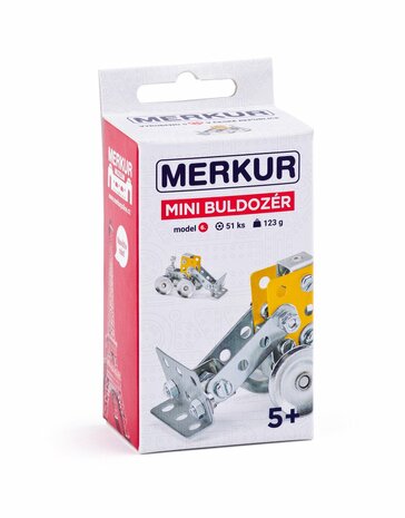 Merkur - Mini 56 - Bulldozer - metalen constructieset - 51 onderdelen