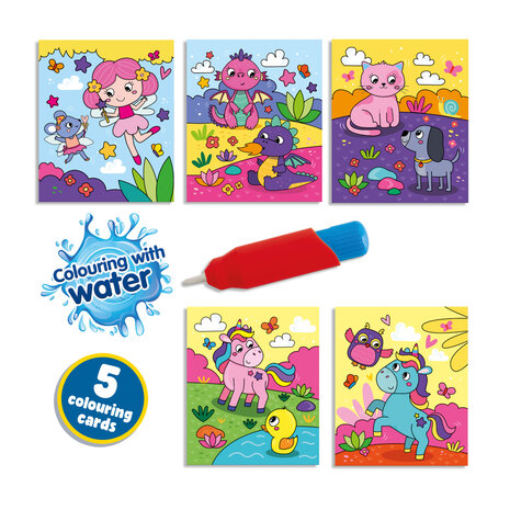 Kleuren met water kleurboek fantasie