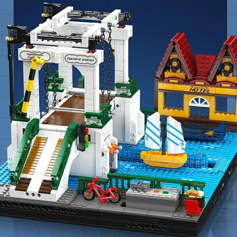 Mould King 16068 Nordic Town Brug
