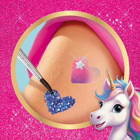  SES Creative - 14724 - Unicorn - Tattoos en glitters