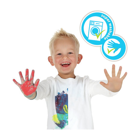 SES Creative - 00397 - Pastel Vingerverf - Zachte kleuren - 6 potjes x45ml