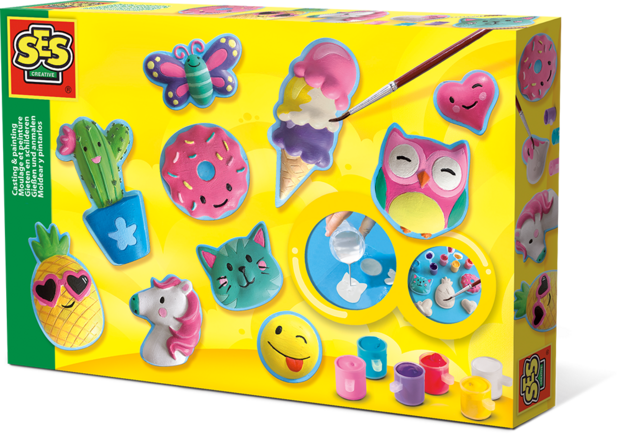 SES Creative - 01133 - Gieten en schilderen - Vrolijke figuren