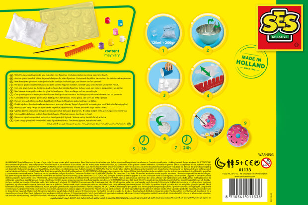 SES Creative - 01133 - Gieten en schilderen - Vrolijke figuren