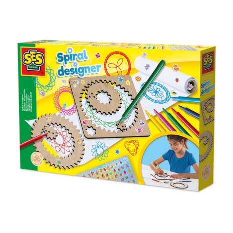  SES Creative - 14788 - Houten Spiraalontwerper - Creatieve Tekenset voor Kinderen vanaf 5 Jaar