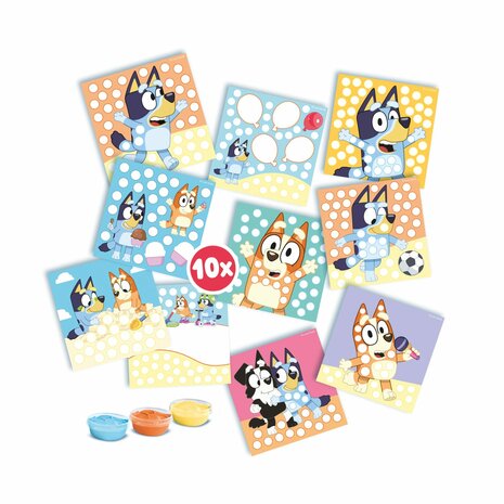 SES Creative - 14091 – Bluey – Vingerafdruk verf kunstwerk