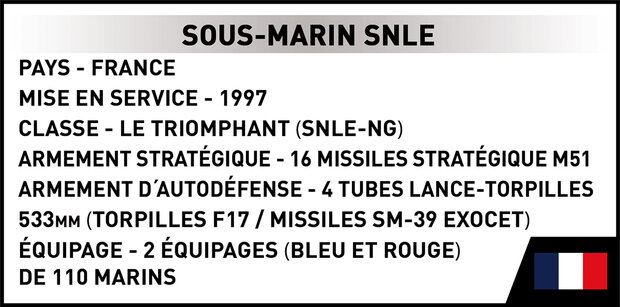 COBI 4859 Sous Marin SNLE