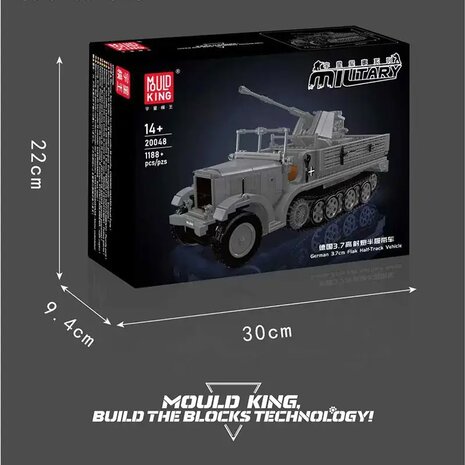 Mould King 20048 Sd.Kfz.7 met  3.7cm Flak
