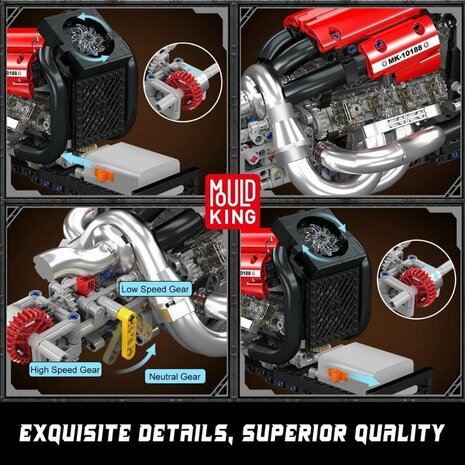 Mould King 10188 STR13 F1 Engine