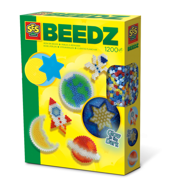 Beedz - Iron on beads - Glow in the dark Universe