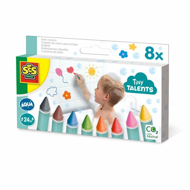 SES - Tiny Talents - Bath crayons - 8 colours