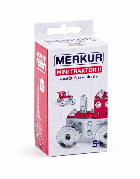 Merkur - Mini 54 - tractor with tow bar - metal construction set - 82 parts