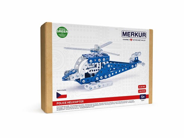 Merkur - Police helicopter - metal construction set - 142 parts