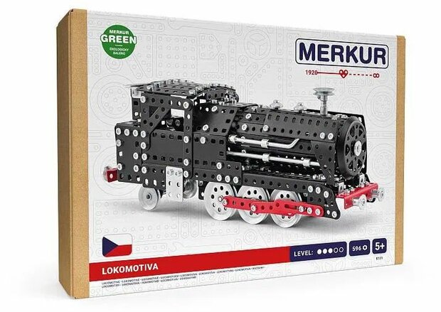 Merkur - Locomotive - metal construction set - 596 parts