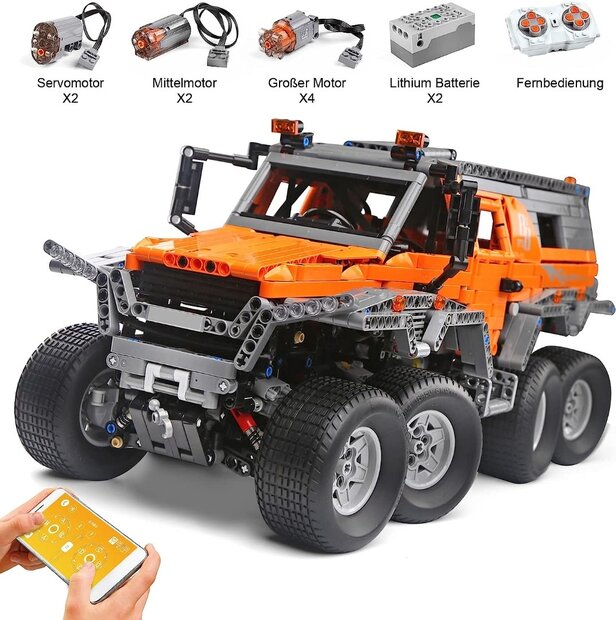 Mould King 13088S Shaman 8x8 ATV orange