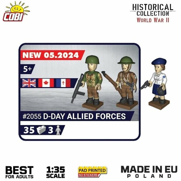 COBI 2055 3 Figuren Allied Forces D-Day 1944