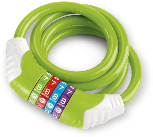 Puky - Sicherheitskabelschloss f&uuml;r Kinder - gr&uuml;n