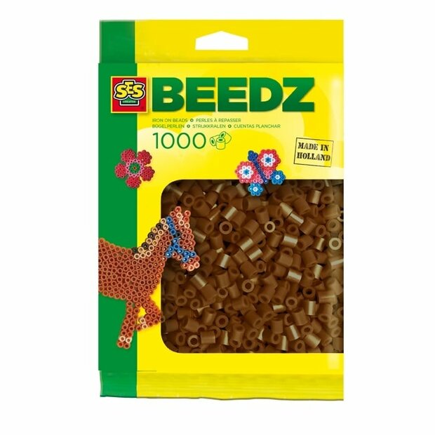 Beads 1000 pieces dark brown