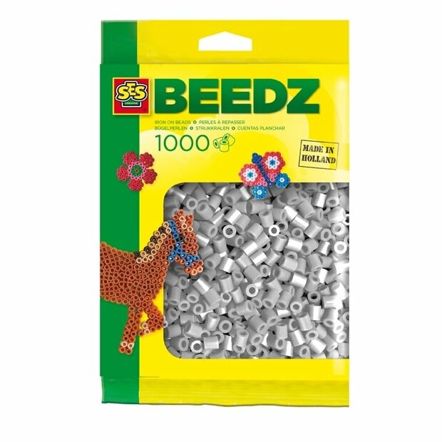 Beads 1000 pieces grey