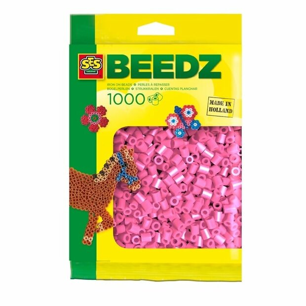 Beads 1000 pieces pink