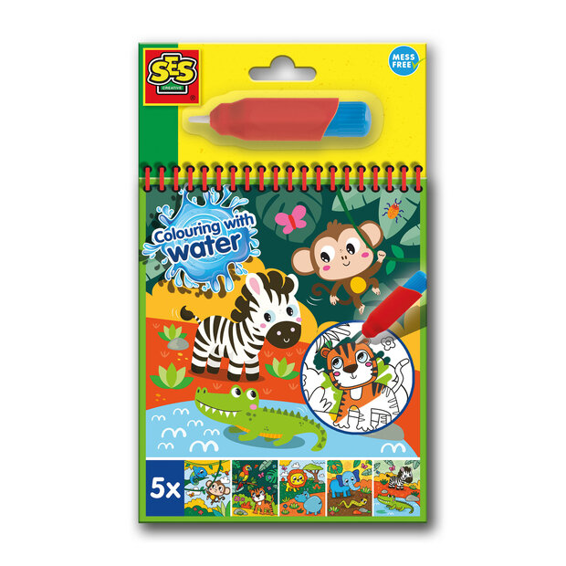 Colour with Water Safari Colouring Book