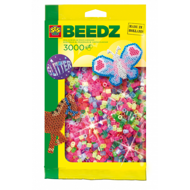 B&uuml;gelperlen 3000 St&uuml;ck glitzer