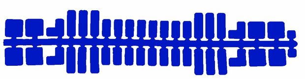 Feuchtmann - 31602 - Ministeck standaard kleurenstrips donkerblauw