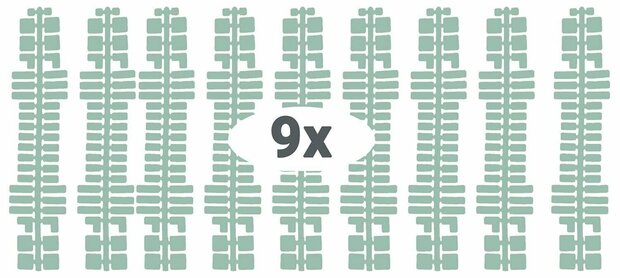 Feuchtmann - 31640 - Ministeck Farbstreifen - Glow in the dark