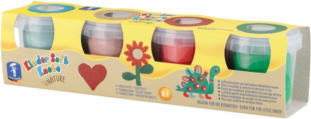Feuchtmann 628 0518 - Children's Soft clay 4x 150 grams - Nature
