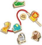 SES Creative My First – Holztiere-Perlen auffädeln