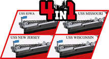 COBI 4836 Battleship Iowa Class 4in1
