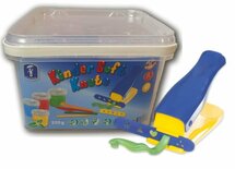 Kinder-Soft-Knete - 4 x 80 gram - clay press with tools