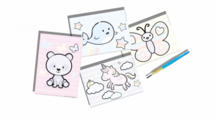 Colouring with water - Fantasy animals