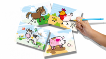 Colouring with water - Farm animals