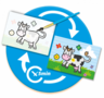 Colouring with water - Farm animals